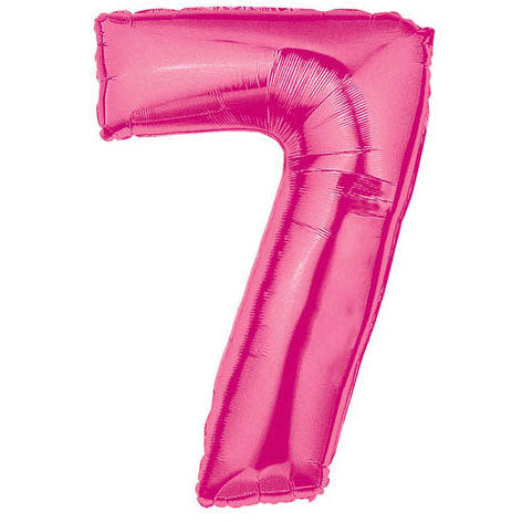 40" Large Number Balloon 7 Pink