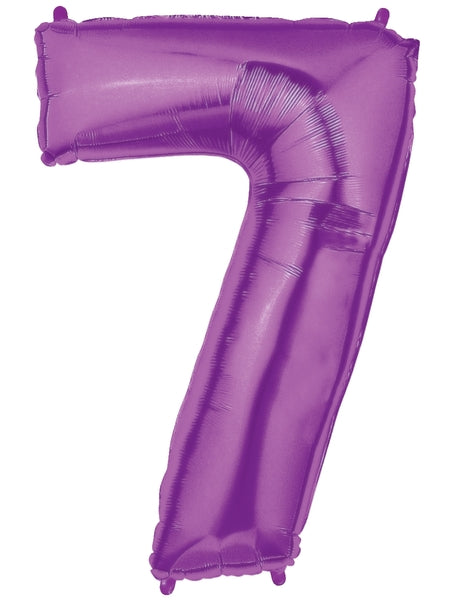 40" Large Number Balloon 7 Purple