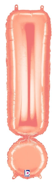 40" Megaloon Foil Balloon Exclamation Point ( ! ) Rose Gold