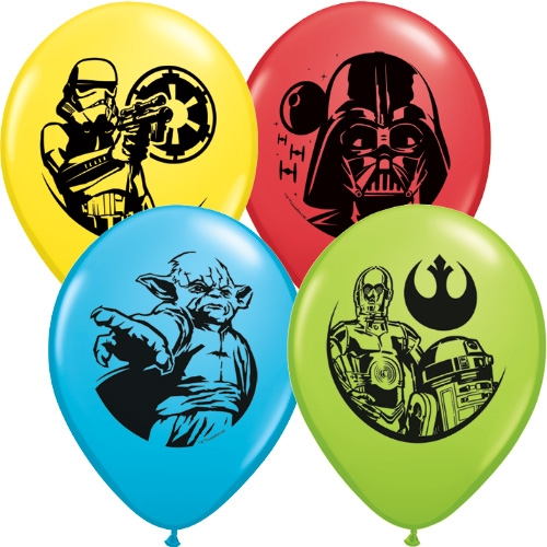 11" Special Assorted (25 Count) Star Wars Assorted Latex Balloons