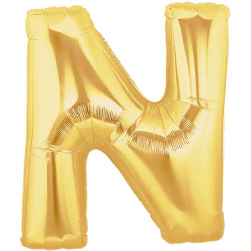 40" Megaloon Large Letter Balloon N Gold