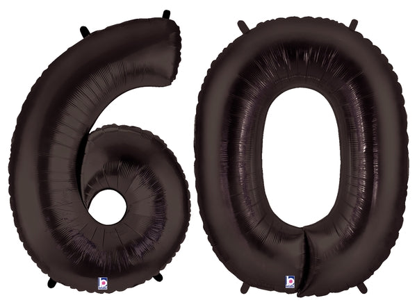 Packaged Solid Black Megaloons "60" Balloon