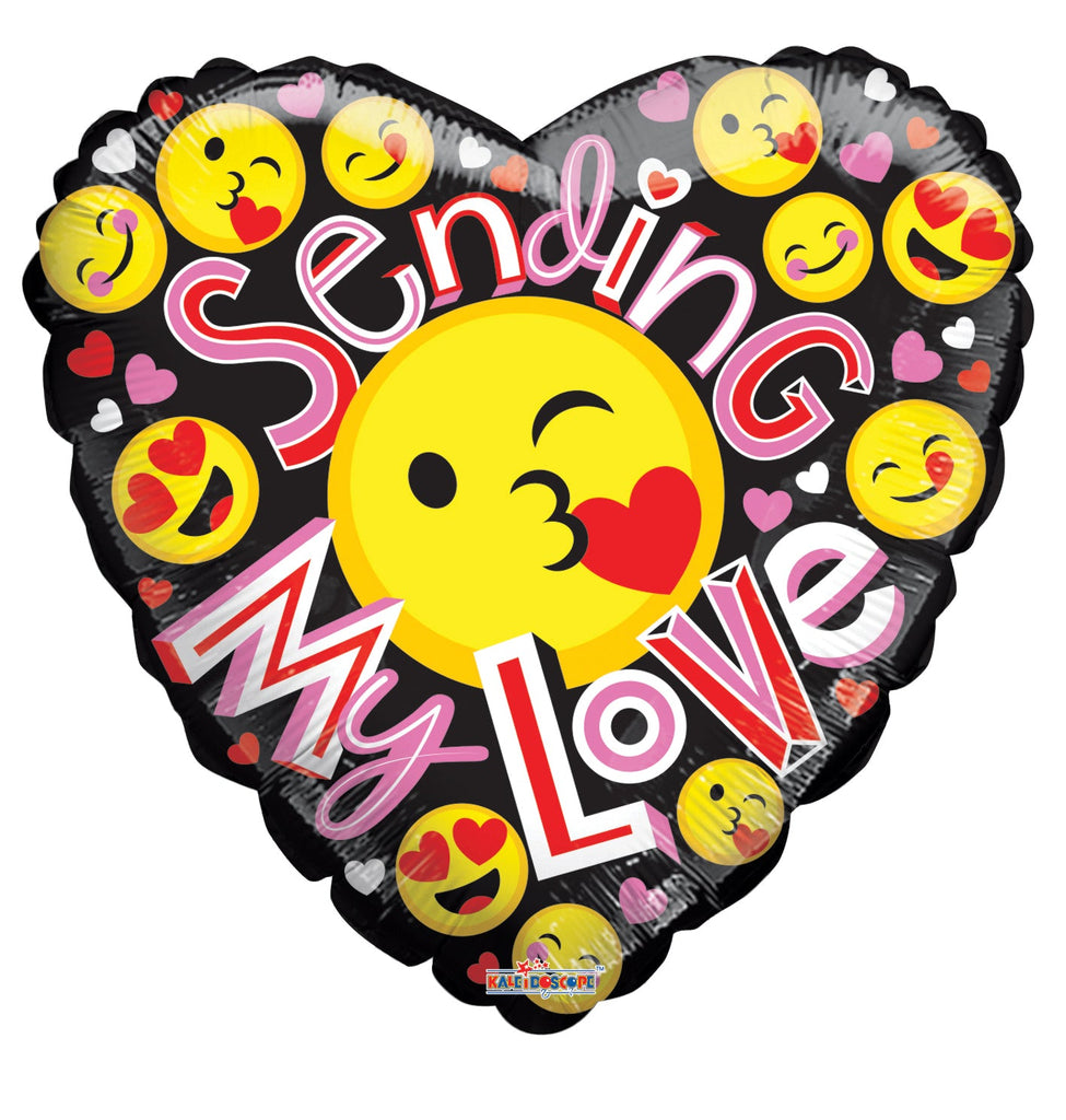 36" Sending My Love Smilies Gellibean Foil Balloon