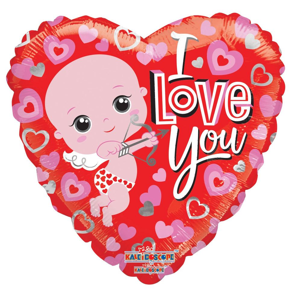 18" I Love You Cupid Foil Balloon