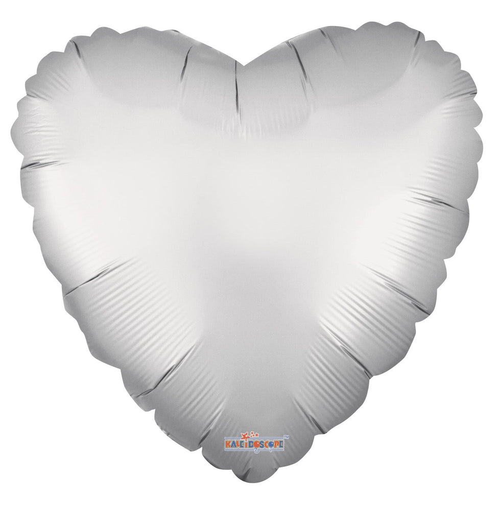 9" Airfill Only Solid Color Matte Silver Foil Balloon