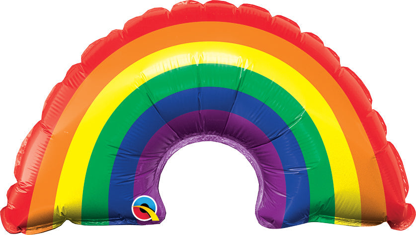 14" Airfill Only Shape Mini Bright Rainbow Balloon