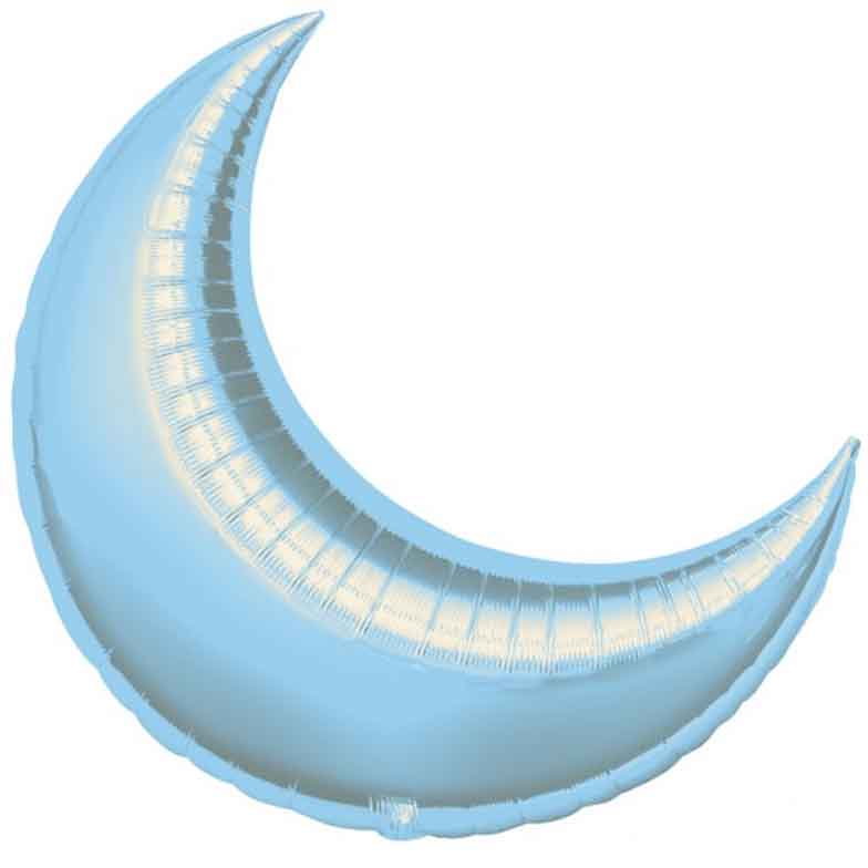 26" Pastel Blue Crescent Moon Balloon
