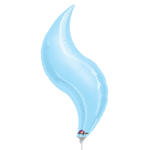 28"Airfill Only Mini Pastel Blue Curve Balloon