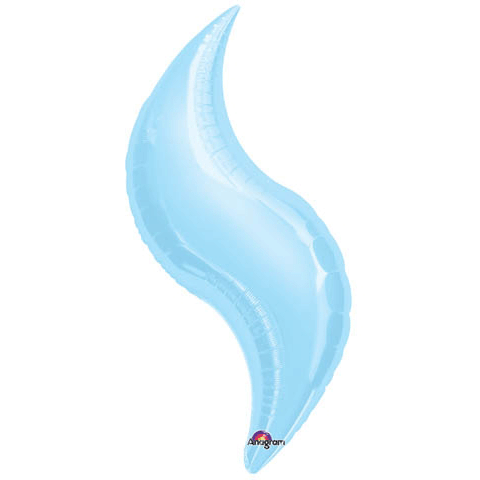 36" SuperShape Pastel Blue Curve Balloon