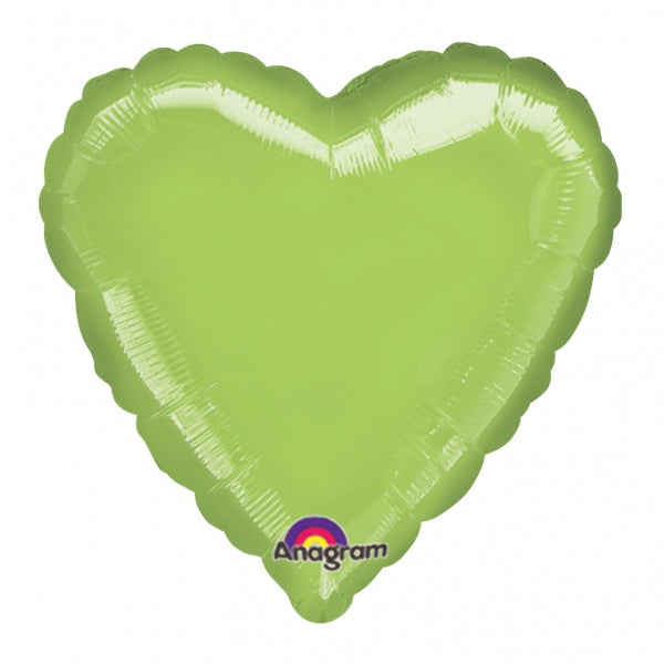 9" Airfill Only Heart Lime Heart Balloon