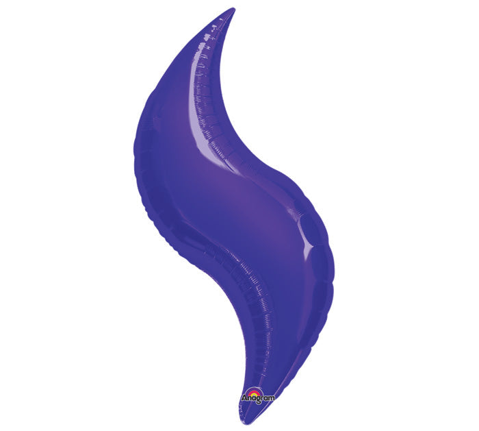 19" Airfill Only Mini Purple Curve Balloon