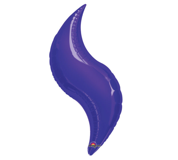 28"Airfill Only Mini Purple Curve Balloon