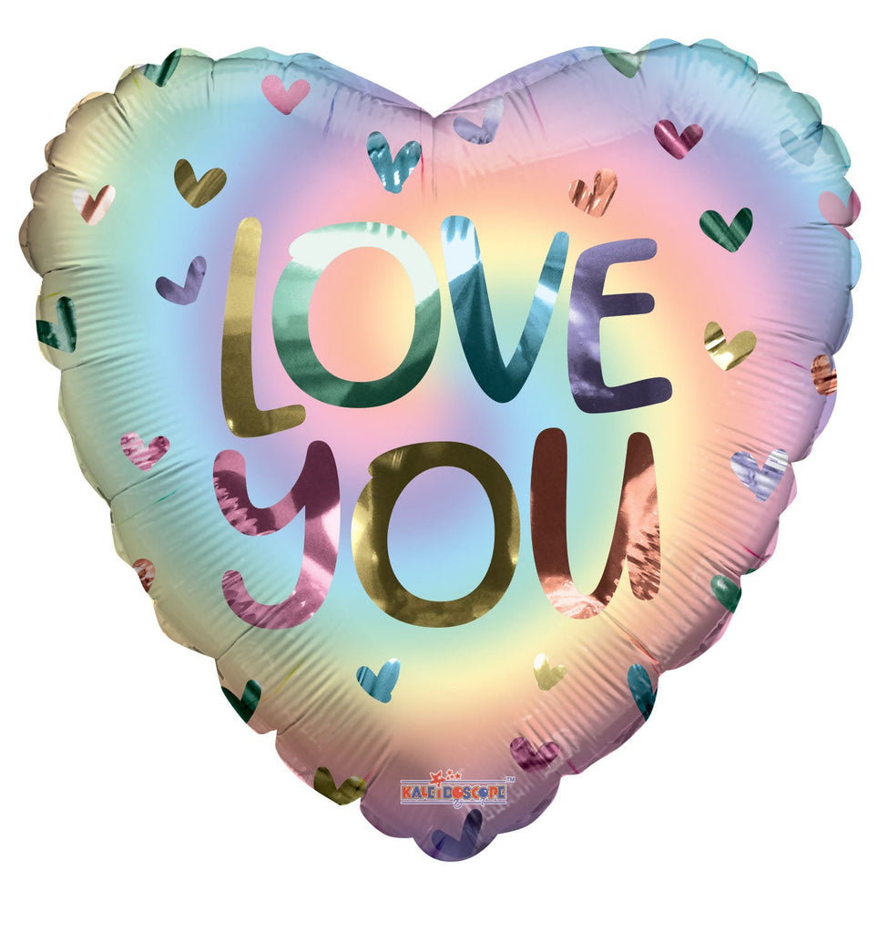 18" Love You Swirl Foil Balloon