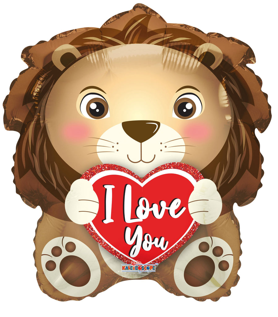 18" I Love You Lion Foil Balloon