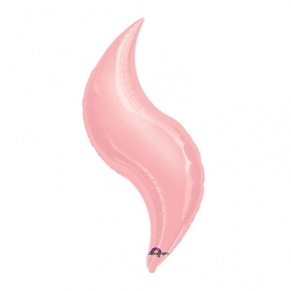 15"Airfill Only Mini Pastel Pink Curve Balloon