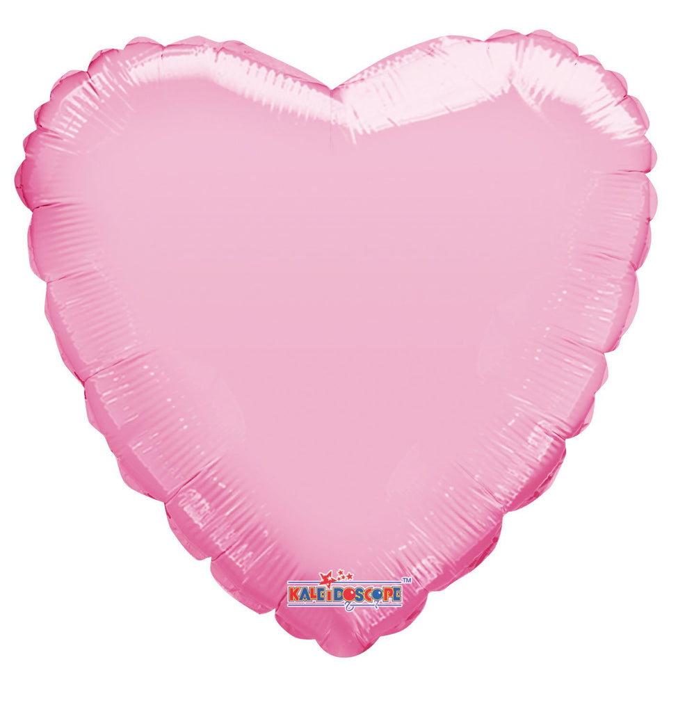 18" Solid Pale Pink Macaron Heart Gellibean Foil Balloon