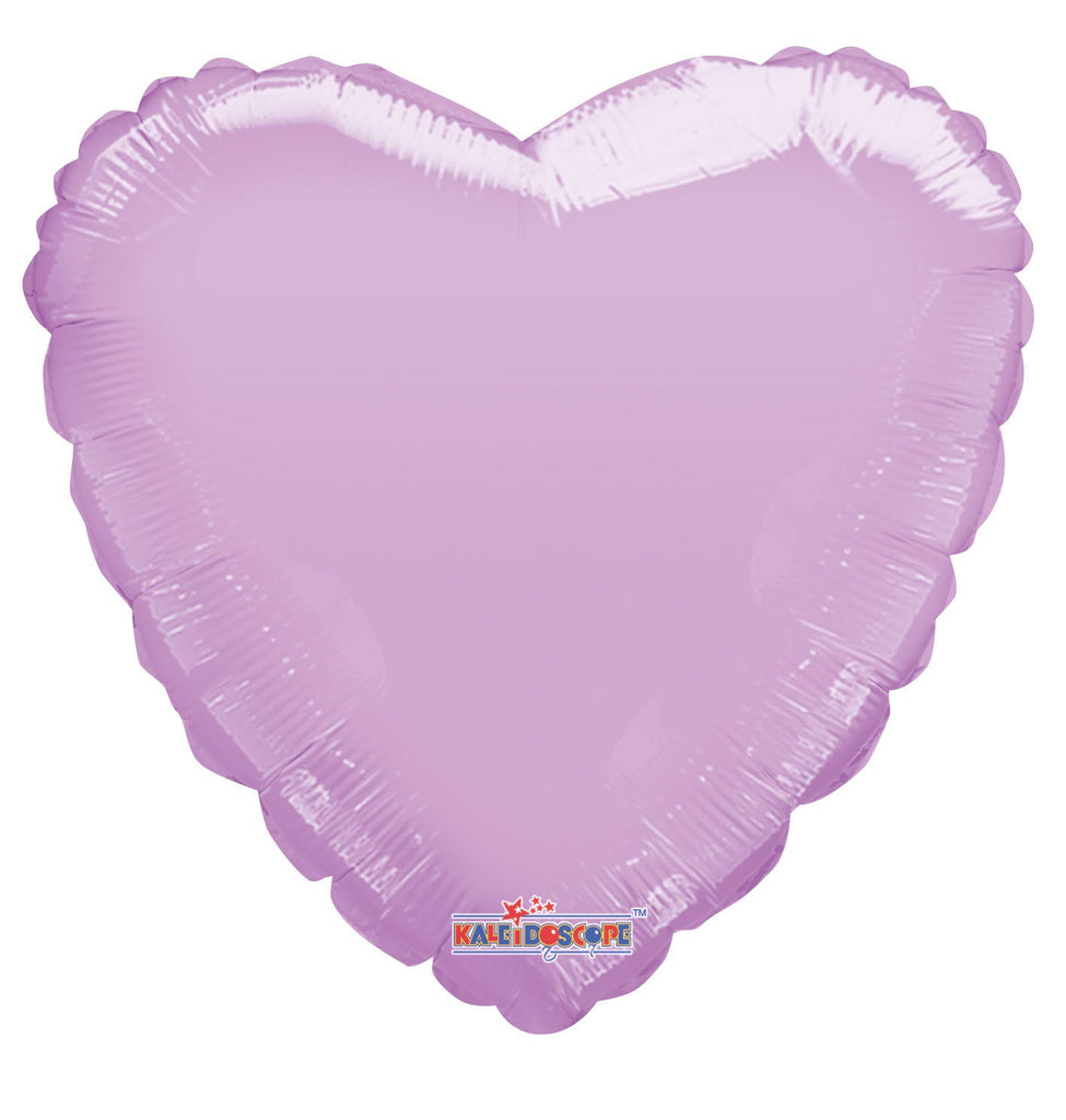 18" Solid Lavander Macaron Heart Gellibean Foil Balloon