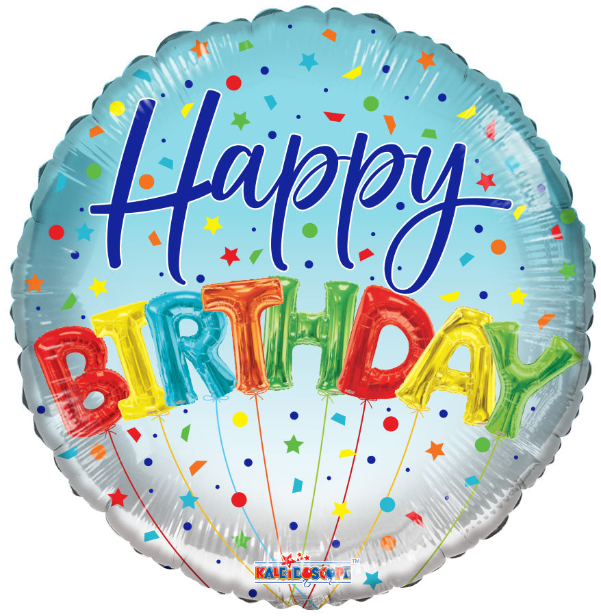 36" Happy Birthday Balloons Foil Balloons