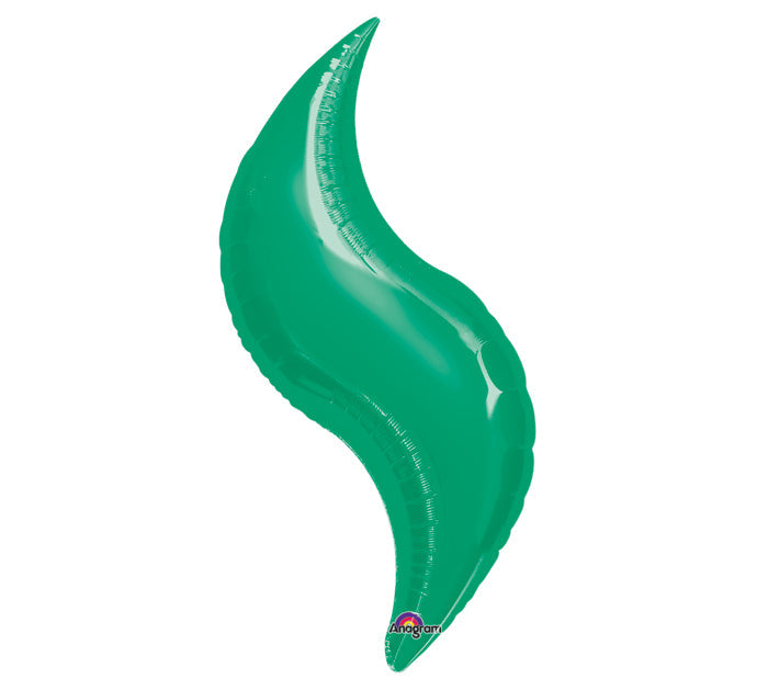 28"Airfill Only Mini Green Curve Balloon