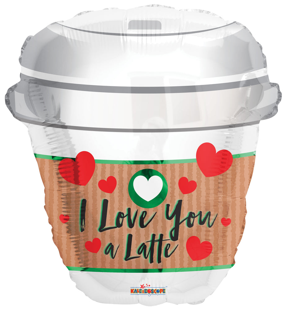 18" I Love You Coffee Cup Foil Balloon