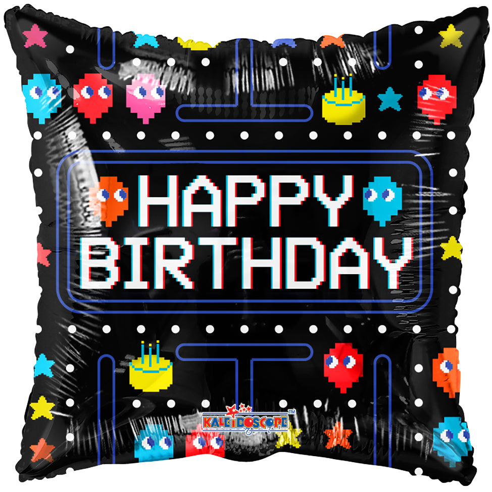 18" Birthday Arcade Gellibean Foil Balloon