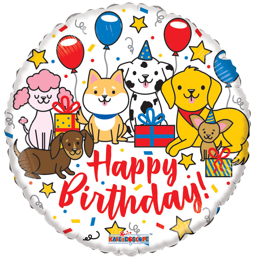 18" Birthday Pets Gellibean Foil Balloon