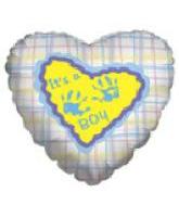 36" It's a Boy Baby Hand Prints Balloon