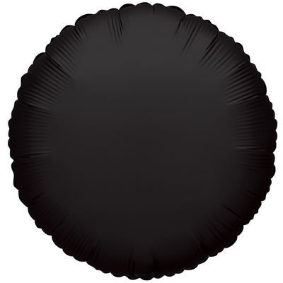 4" Airfill Only Round Black Brand Convergram Balloon