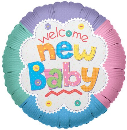 4" Airfill Only Welcome Baby Balloon