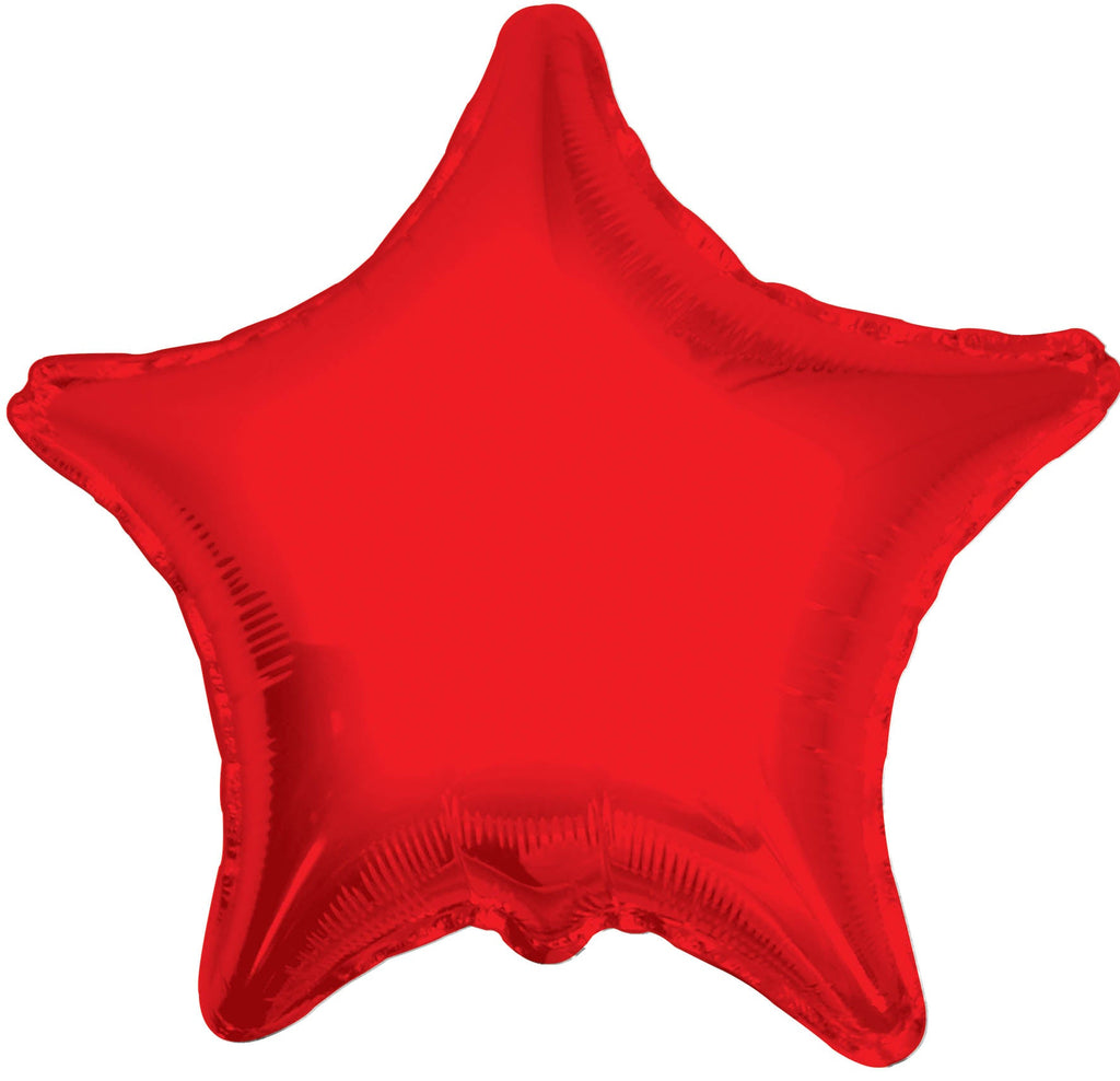 9" Airfill Only Solid Star Red Brand Convergram Balloon