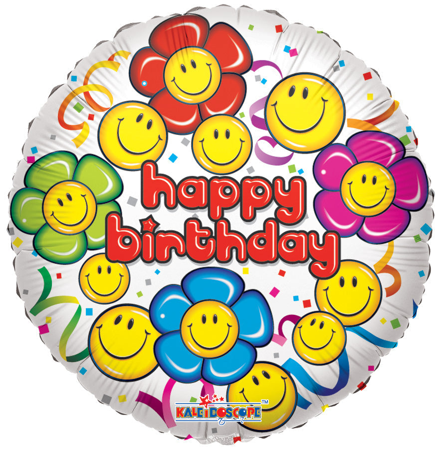 18" Birthday Smiley Balloon