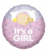 36" Baby Girl Sleeping Balloon