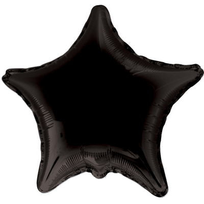 4" Airfill Only Star Black Brand Convergram Balloon