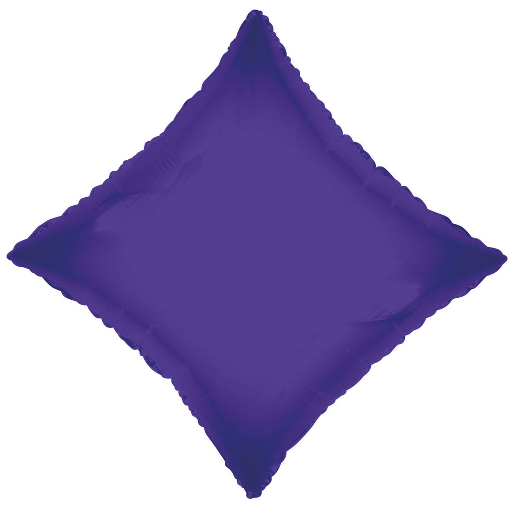 21" Solid Diamond Purple Balloon