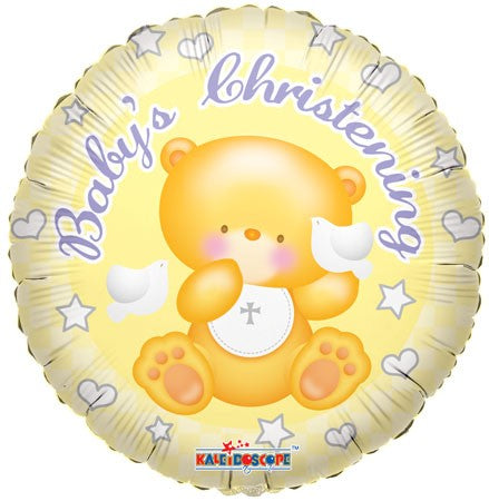 18" Baby's Christening Bear Balloon