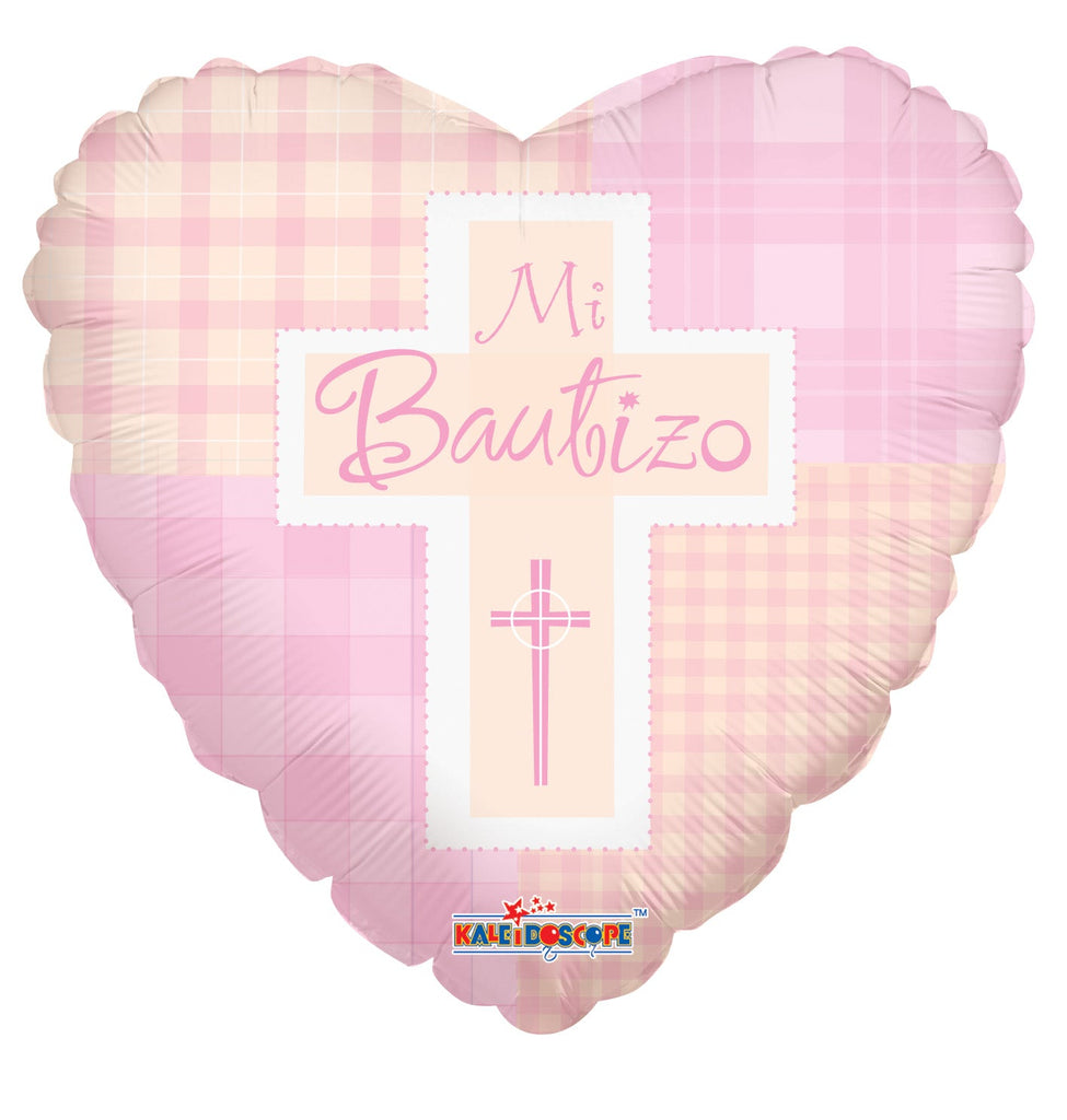 4" Airfill Only Mi Bautizo Pink Balloon (Spanish)