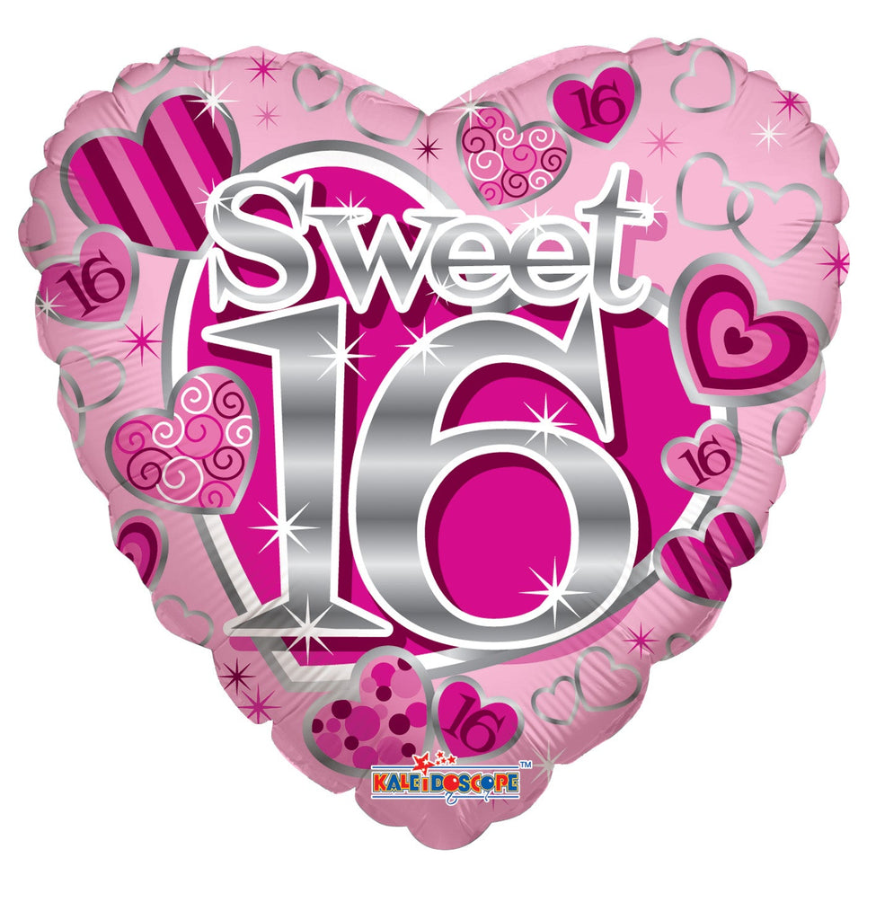 18" Sweet 16th Pink Balloon