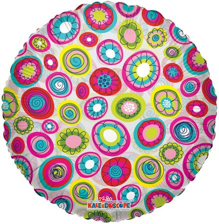 18" Decorative Bright Circles Balloon
