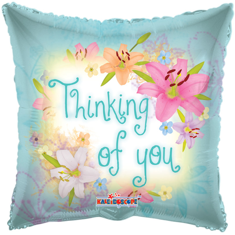 18" Thinking Of You Spring Flowers Balloon