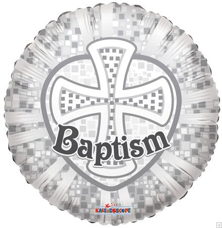 18" Silver Cross Baptism Balloon