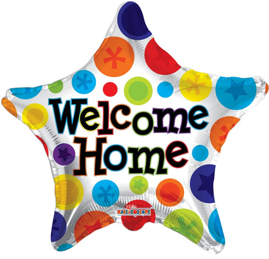 18" Welcome Home Star Polka Dots Balloon