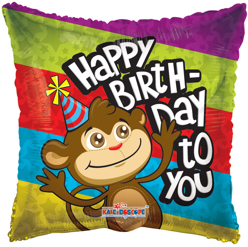 18" Birthday Monkey Balloon