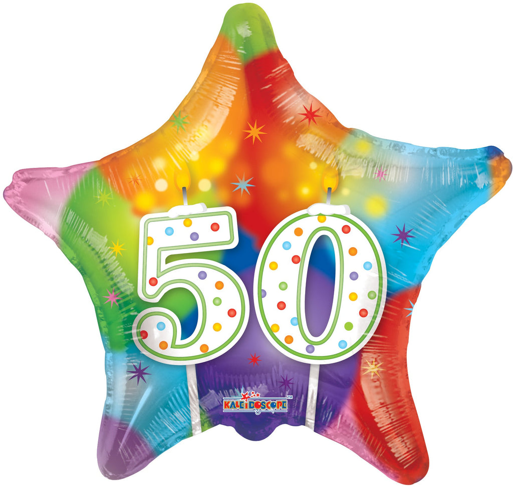 18" 50th Candles Balloon