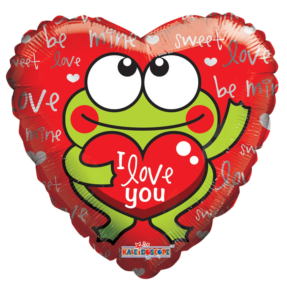 18" I Love You Frog Balloon