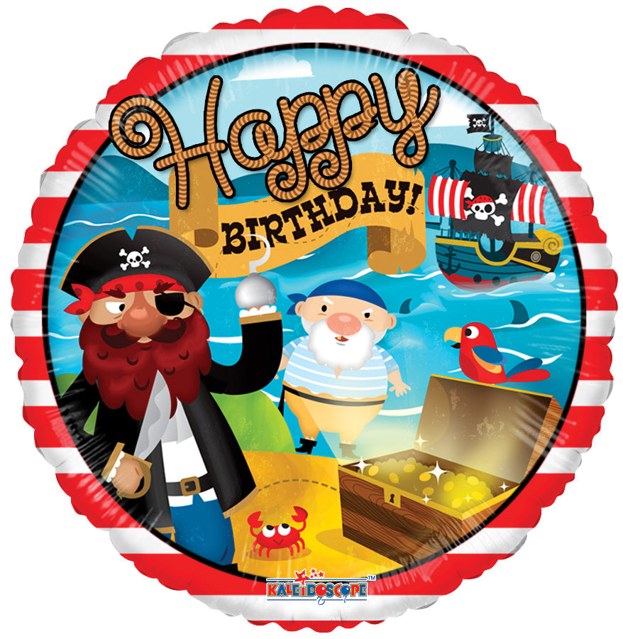 18" Birthday Pirate Treasure Balloon