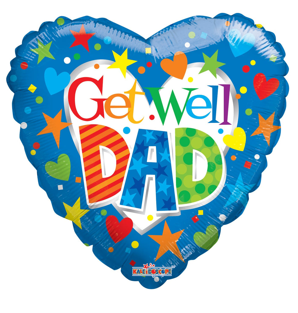 18" Get Well Dad Balloon