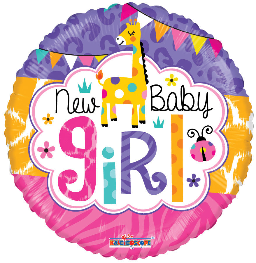 4" Airfill Only Baby Girl Jungle Gellibean Balloon