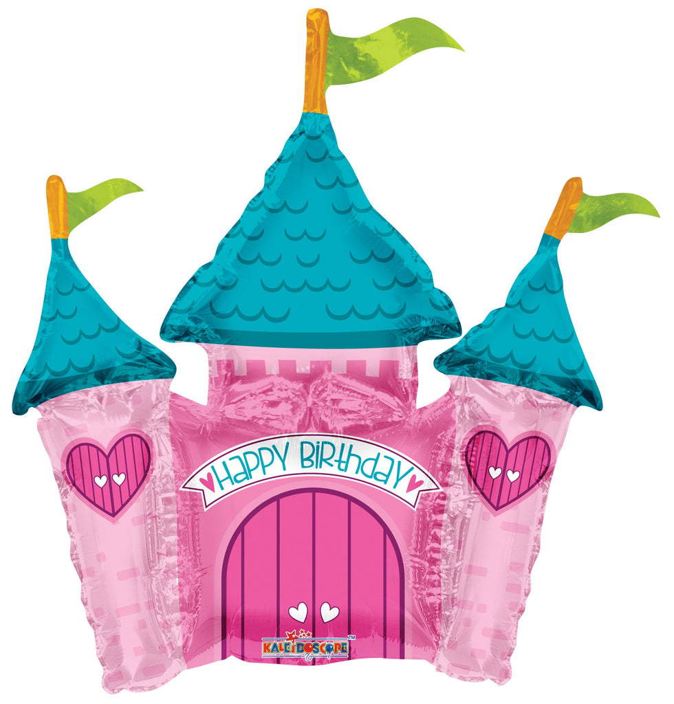 14" Airfill Only Happy Birthday Princess Castle Mini Balloon
