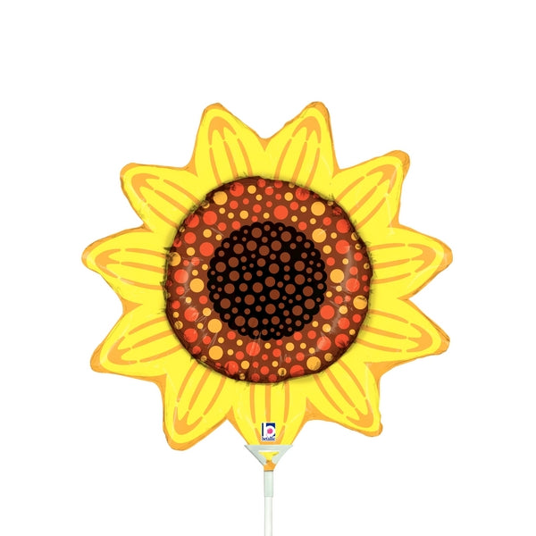 14" Airfill Only Mini Air Shape Sunflower Balloon