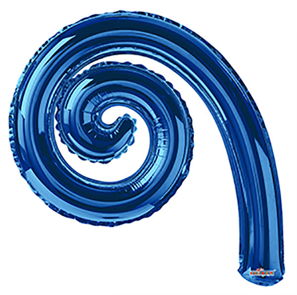 14" Airfill Only Kurly Spiral Blue Balloon GELLIBEAN